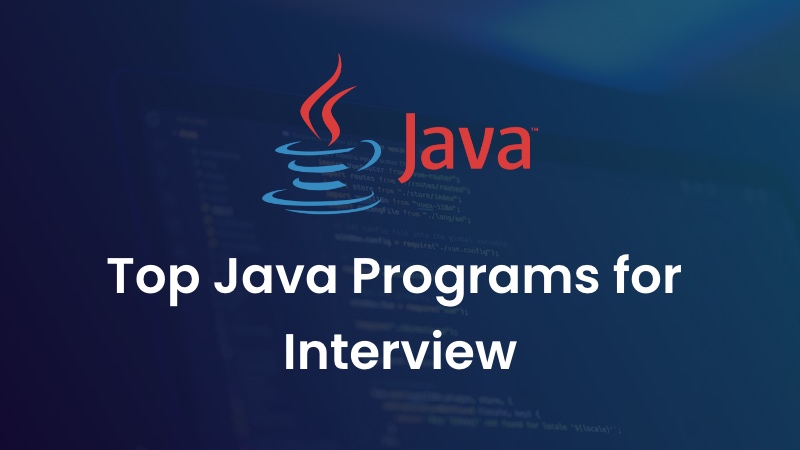 Java Programs for Interview